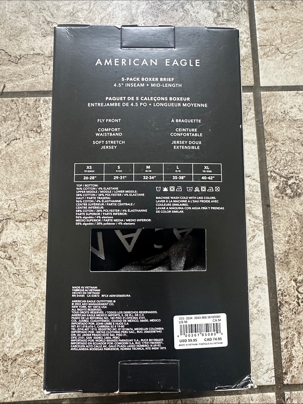 NIP Men’s American Eagle Boxer Brief 5 Pack - Picture 2 of 2